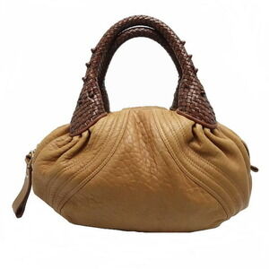 Fendi Spy Bag Brown Beige Leather